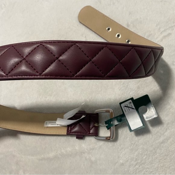 Michael Michael Kors Signature Logo Print Reversible Belt Gold Tone Logo Buckle